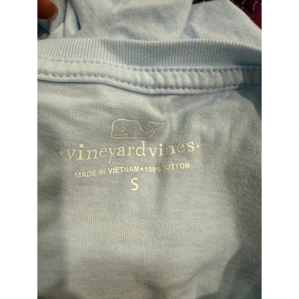 Vineyard Vines Kids Light‎ Blue Whale Lighthouse Sailboat Pocket T-Shirt Size S